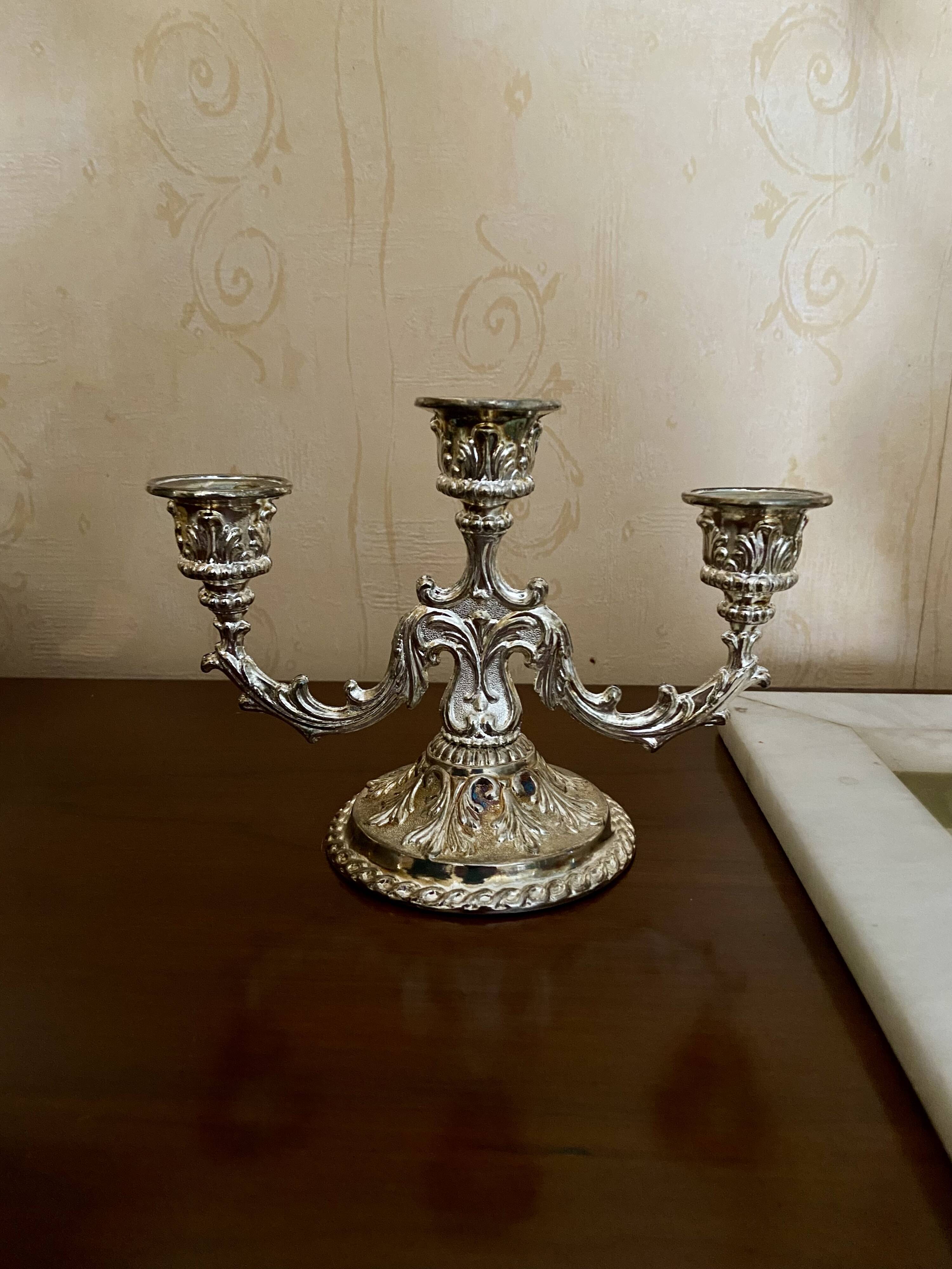 Chandelier en argent vintage