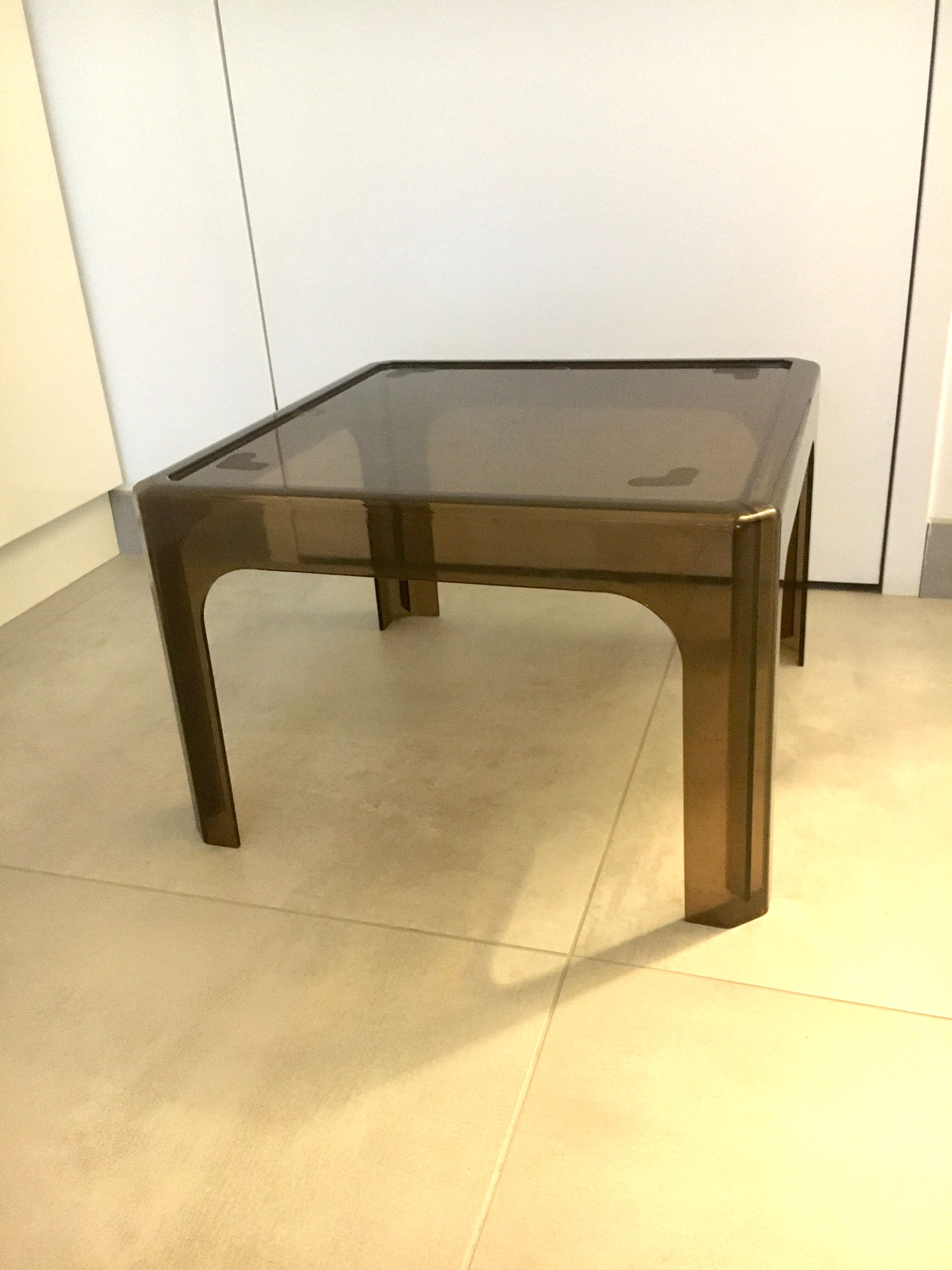 1970 Prisunic vintage plexi coffee table