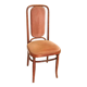 Vintage Thonet Style Bentwood Dining Chair: High Back, Cushioned Seat Pink