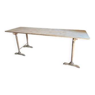 Farmhouse table on trestles