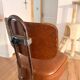 Chaise bienaise en métal et cuir