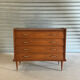 Vintage Scandinavian chest of drawers with 4 drawers