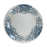 Assiette creuse en faïence terre de fer Longchamp service Luzy