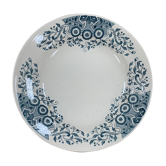 Assiette creuse en faïence terre de fer Longchamp service Luzy