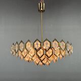 1960s Faceted Glass Chandelier by Jaroslav Bejvl for Kamenicky Senov