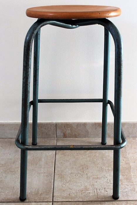 Pair of high industrial stools