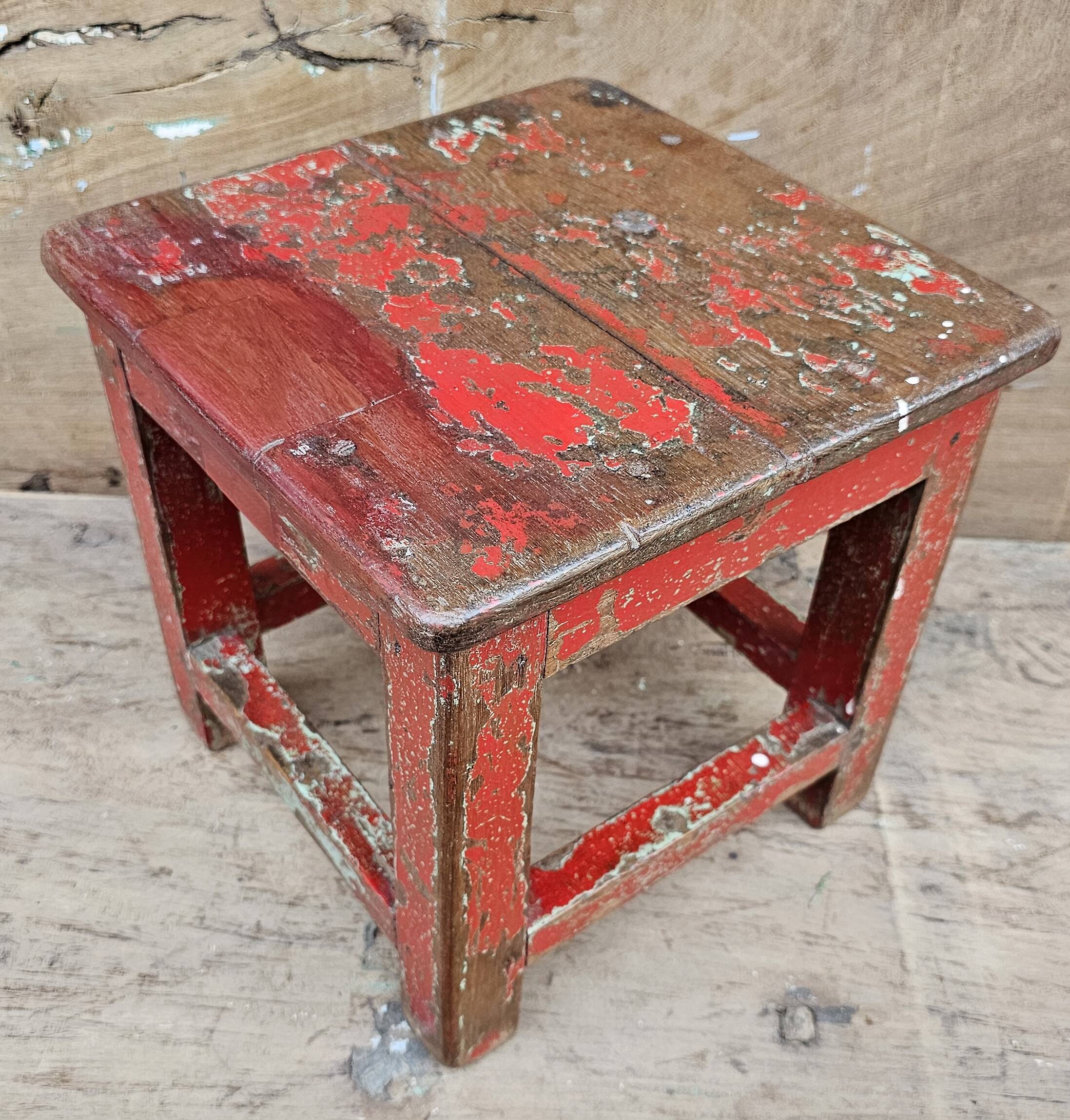 Old Burmese teak tea table