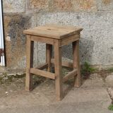 Vintage workshop stool in solid wood – sandblasted