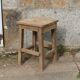 Vintage workshop stool in solid wood – sandblasted