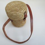 Curist glass - Vichy- and its straw basket