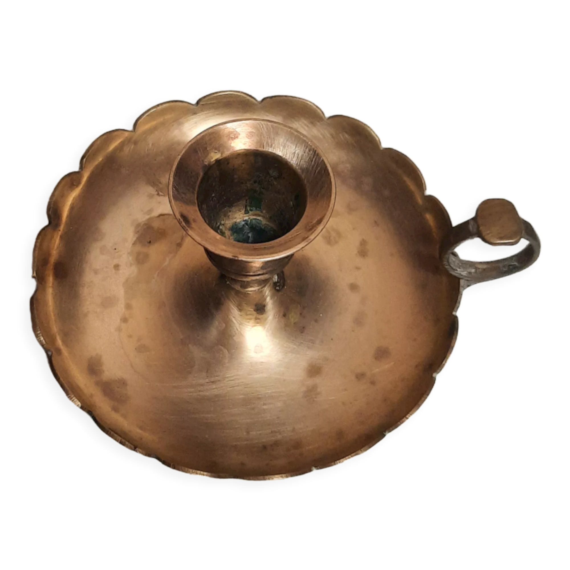 Golden hand candle holder