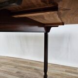 Table à manger extensible de style scandinave en noyer et ébène