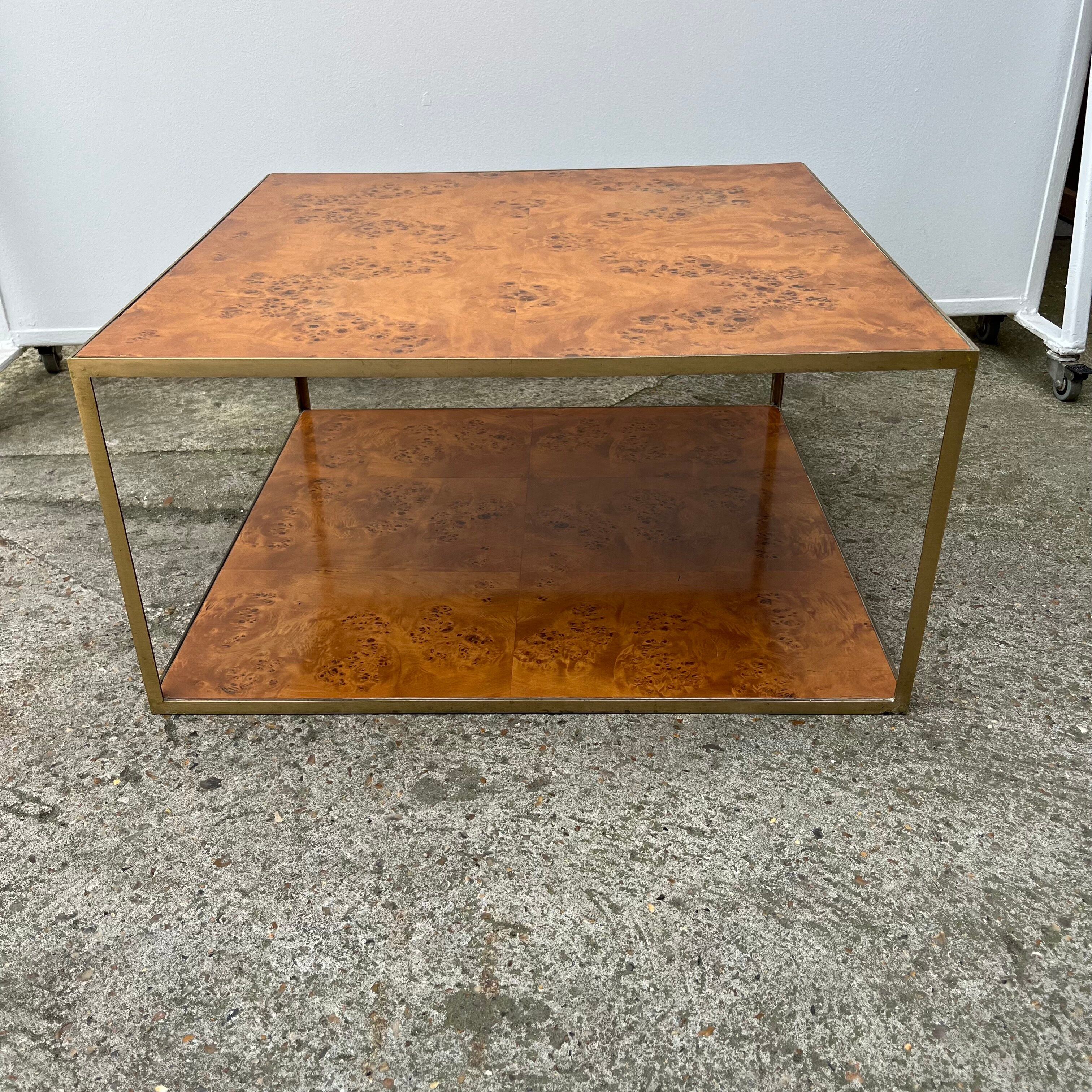 Elm magnifying glass squared coffee table