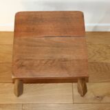 2 brutalist wooden nesting tables