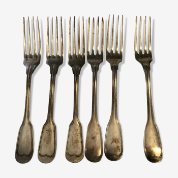 6 silverware forks