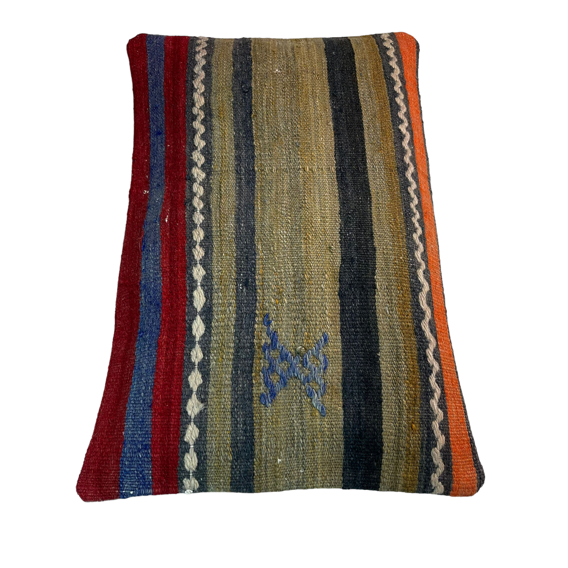 Vintage turkish kilim cushion cover, 30 x 50 cm