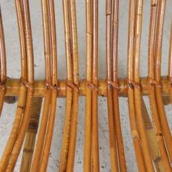 Rohe Noordwolde bamboo and rattan chair, 1950s