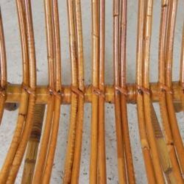 Chaise en bambou et rotin Rohe Noordwolde, années 1950