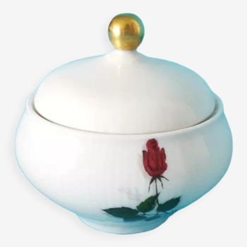 Porcelain sweetener Winterling Bavaria decoration with red rose