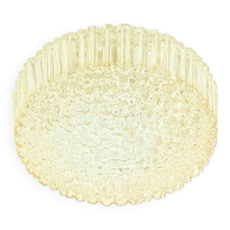 Mid-Century Amber Bubble Glass Ceiling Light by H.Tynell for Limburg, 1970s