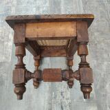 Small caned bench