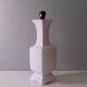 White mid-century ceramic table lamp