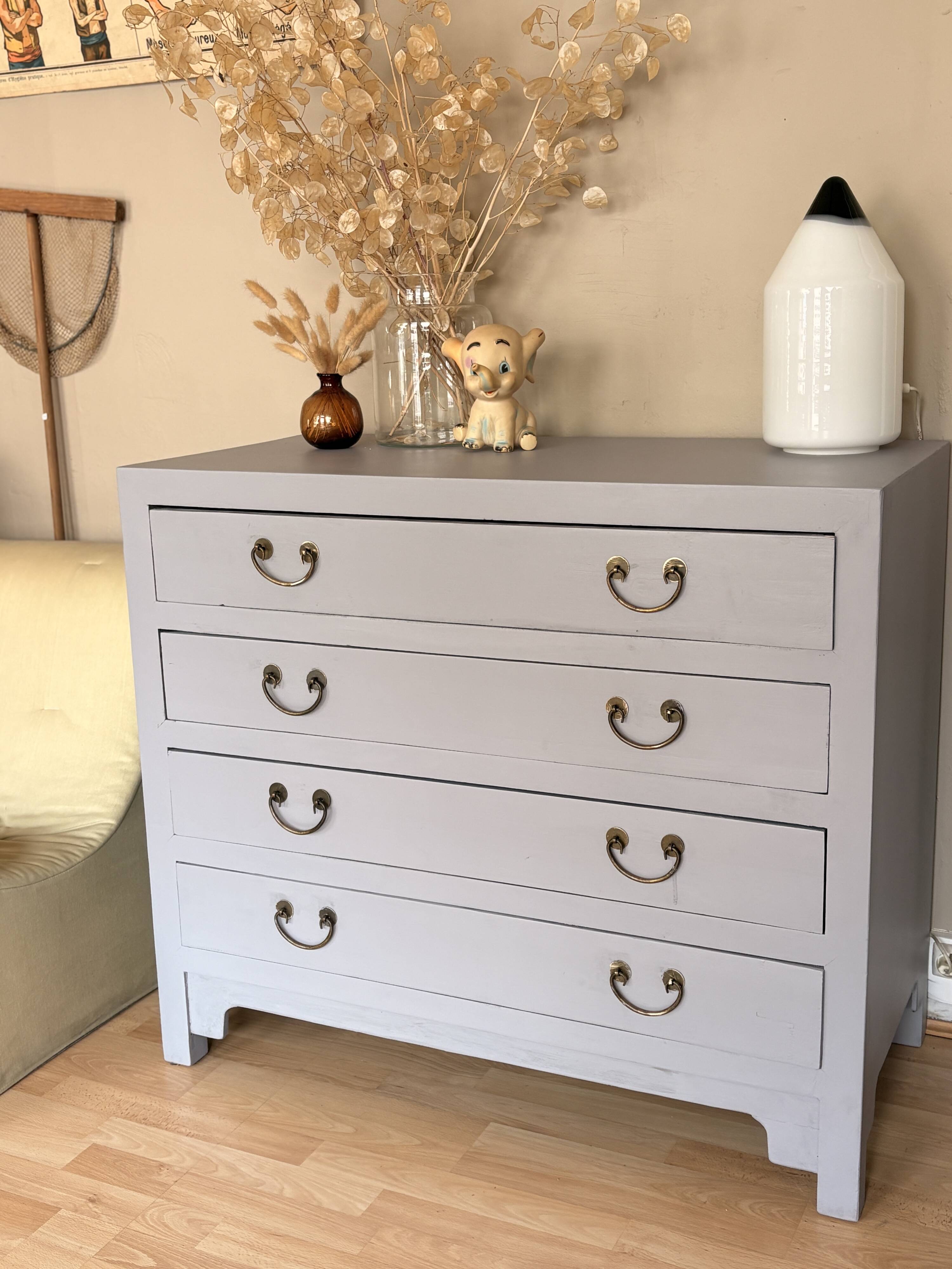 Antique blue commode