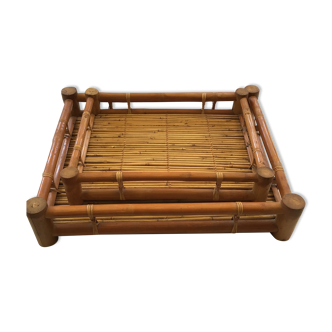 Vintage rattan tops from the 70s you can fit them into each other in perfect condition