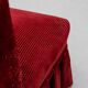 Fauteuil crapaud en velours côtelé rouge des années 1960