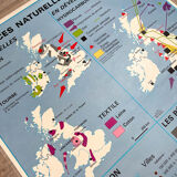 Vintage school map of the British Isles, mid-1982