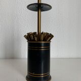 Vintage cigarette holder 1960 dispenser black and gold box - 14 cm