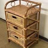Commode en rotin vintage