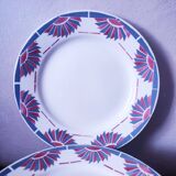 6 Art Deco earthenware dinner plates