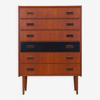 Teak chest of drawers, Danish design, 1970s, production: Denmark