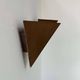 Pair of vintage geometric wall lights, patinated copper, France 1960