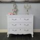 Commode en chêne à pieds galbés, 3 tiroirs
