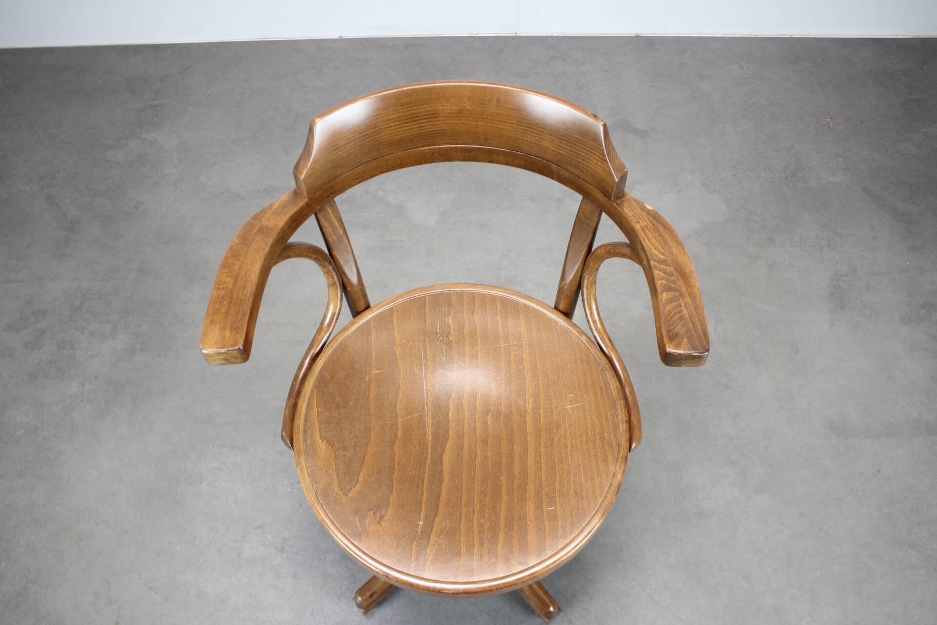1993 ton czechoslovakia bentwood swivel armchair in the thonet tradition