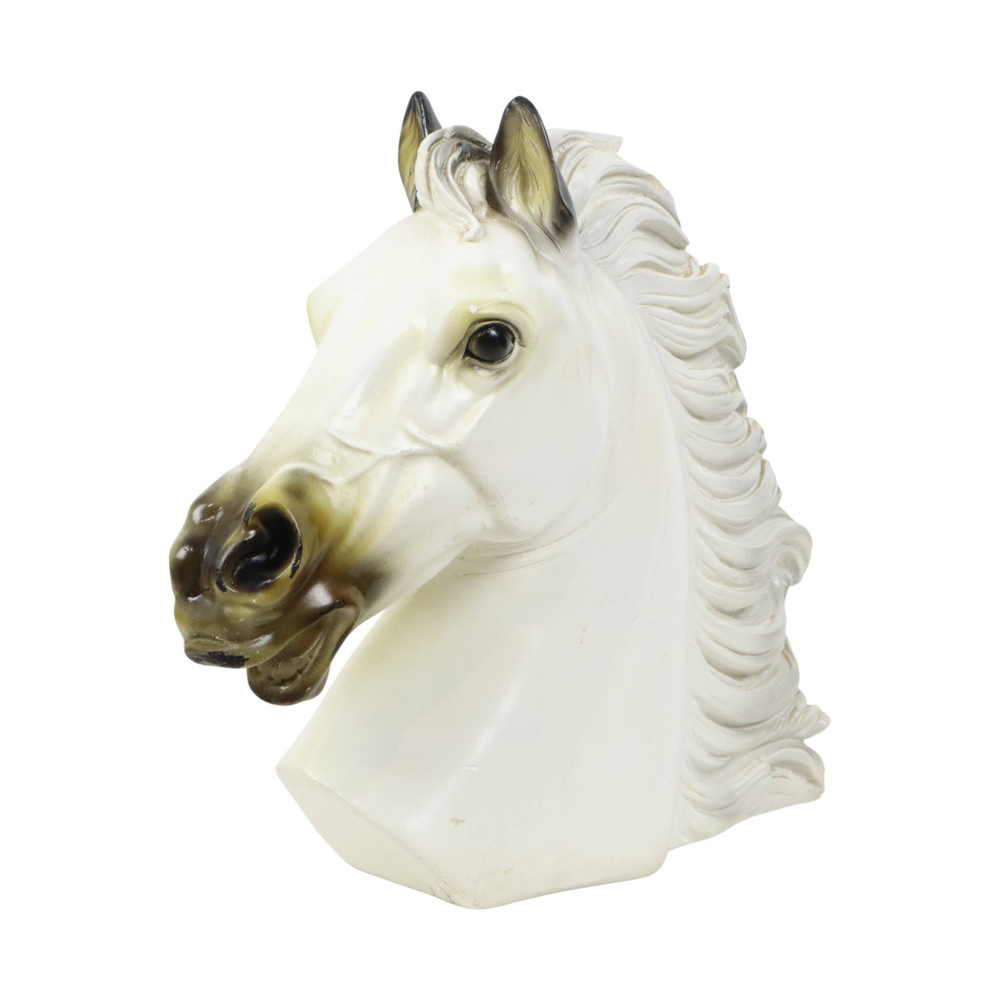 Large Classical Bust Parthenon Horse Greek Style Plaster 39cm