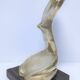 Gilded bronze and sculptural wood paperweight