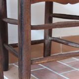 Pair of straw farm chairs