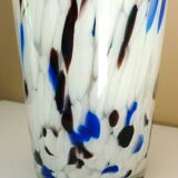 Large blown glass vase, speckled, thick, 70s/80s Murano design