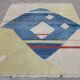 Tapis Bauhaus noué à la main, années 1970
