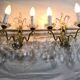 Pair of bronze sconces and crystal tassels 2 lights louis xv style