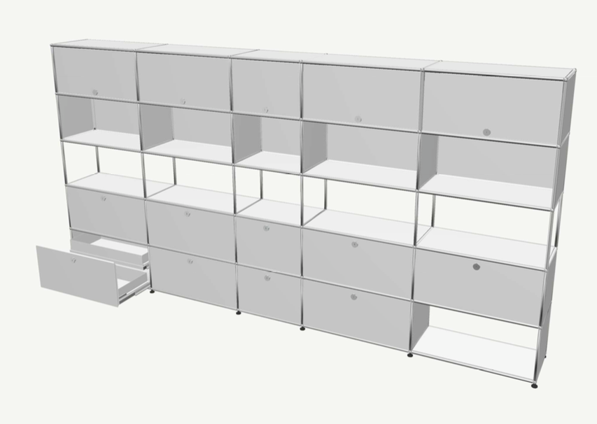 Usm white and metal library