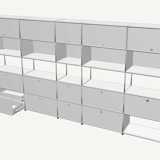 Bibliotheque usm blanc et metal