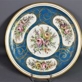 Flat porcelain beautiful floral decoration brand apocrypha of Sèvres BS