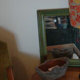 Mirror old wood green 28x34cm