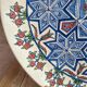 Large vintage wall plate in ceramic from Kütahya, signed – hand-painted oriental decoration.