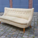 Sofa sofa and 2 armchairs chauffeurs flesh years Wing 50 vintage