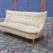Sofa sofa and 2 armchairs chauffeurs flesh years Wing 50 vintage